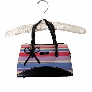 Kate Spade Pink and Blue Striped Satchel
